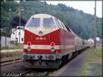 219 189 als Schlulok am verstrkten Personenzug nach Sonneberg am 16.August 1996 in Steinach