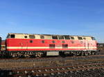 DR 119 158-4 (92 80 1219 158-3 D-DLFB) am 03. Dezember 2016 bei der Ausfahrt aus dem Bahnhof Halberstadt nach Quedlinburg.