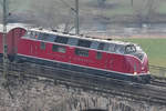 Die V 200 033 war am 1. April 2018 auf der Linie V der RuhrtalBahn zwischen Witten und Wuppertal eingesetzt.