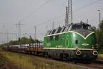 Die BEG D9 (220 053) am 2.9.11 mit dem Aluzug bei der Durchfahrt durch Ratingen-Lintorf.