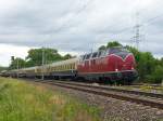 DTO V200 116 mit dem  Rheingold Jubilums-Express  DPE 25792 von Leipzig Hbf nach Kln Hbf, am 26.06.2013 bei Erfurt.