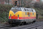 die Bentheimer 221 147-2 durchfährt Hamburg-Harburg 16.1.2018