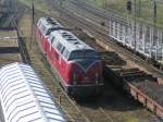 221 der EFW im Abstellbahnhof Hagen am 17.04.2008   Standort Fuhrparkbrcke