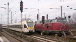 221 122 und ein Flirt der Eurobahn in Hamm (Westf.)