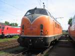 221 135-7 - V200 der Bocholter Eisenbahn GmbH mal wieder im alten Heimatbahnhof Oberhausen-Osterfeld Sd am 09.05.2009   