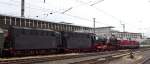 Insgesamt 5170 PS stehen bereit um den Sonderzug von Mnster nach Osnabrck zu ziehen. 01 1066 mit Doppeltender und V 200 116 am 15.07.2012 in Mnster Hbf.