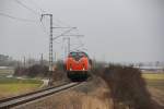 221 134-0 RTS mit 293 024-6 EIB die nachschiebt bei Ebersdorf am 05.04.2013.