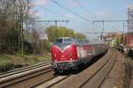 Die V 200 116 brachte am 28.04.2013 den DPE 13490 von Werningerode nach Koblenz und wurde kurz hinter Bielefeld fotografiert.