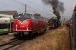 Diesellok 221 145-6 V200 vs Dampflok 44 1486-8 in Eisenach am 06.09.2014  