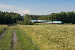 223 064 mit dem ALX 84102 von Hof Hbf nach München Hbf bei Oberteich, 10.06.2018