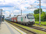 Graz. Die 1223 004 steht hier mit einem Autozug am 27.05.2021 in Graz Ostbahnhof-Messe