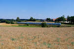 223 073 DLB mit dem ALX 79856 (Hof Hbf - München Hbf) bei Eschldorf, 08.08.2020