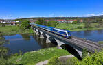 223 081 mit einem ALX am 27.04.2024 bei Regenstauf.