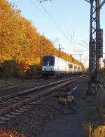 ER 20 2007 mit reichlich Belgiern am Hacken beim Bahnbergang Hackenbroicher Strae am 15.