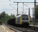 ER20 003 zieht am 15. Mai 2012 den Schrottzug nach Knitz durch Kronach.