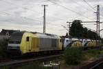 ER 20-004 stand am 21.6.12 mit RailOne 474 101,474 103 und Lokomotion 189 903 abgestellt in Mnchengladbach Hbf.