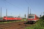 628 507 und zwei 225er am 23.5.09 in Duisburg-Bissingheim