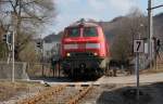 225 802-9 beim Rangieren in Rammlsbach 2.4.13