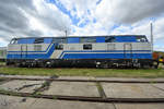 Die Diesellokomotive 228 758-9 war Mitte August 2018 im Eisenbahnmuseum Arnstadt zu sehen.