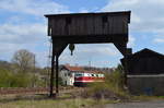 Letzter Betriebstag der Glauchauer 118 770-7 hier in Nossen mit dem Zuführungs Zug zum Dresdner Dampfloktreffen am 11.04.2019