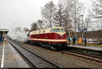 228 757-1 (118 757-4 | DR V 180) der Eisenbahn-Bau- und Betriebsgesellschaft Pressnitztalbahn mbH (PRESS) als Sonderzug der Eisenbahnfreunde Traditionsbahnbetriebswerk Staßfurt e.V.