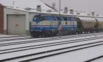 Rennsteigbahn 228 758-9 mit Transcrales-Getreidezug in Erfurt Ost; 29.11.2010