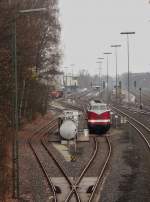 Am 22.11.13 brachte die 118 770 der MTEG mit einer INTEGRO ER 20 einen Kesselzug nach Marktredwitz.