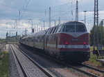118 770 als Schlußlok,am 30.Mai 2015,im Sonderzug Putbus-Leipzig verließ Sie Bergen/Rügen.