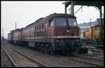 DR 131034 am 29.3.1991 im Bahnbetriebswerk Vacha.