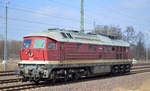 DB Bahnbau Gruppe mit 232 550-4 (92 80 1232 550-4 D-DB) am 21.03.19 Magdeburg Hbf.
