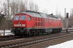 232 704-7 fhrt solo durch Leipzig-Thekla. Fotografiert am 04.02.2010. 