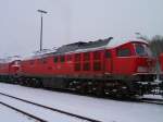 232 601-5 (mit alten Lftern) stand am 17.01.13 in Marktredwitz.