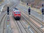 DB Ludmilla 232 654-4 beim Umsetzen in Gera am 19.11.2019