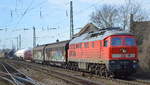 DB Cargo AG  mit  232 280-8  [NVR-Nummer: 92 80 1232 280-8 D-DB] und gemischtem Güterzug am 18.03.20 Bf.
