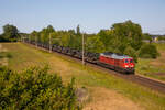 Die 232 347 zog am 12.06.2023 einen Militärzug aus Drögeheide, durch Kummerow.
