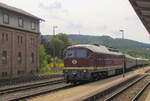 LEG 132 158-7 mit dem DPE 62298 aus Leipzig-Plagwitz, am 03.09.2016 in Meiningen.