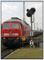 Fahrt durch Gelsenkirchen-Zoo 232 403-6 mit Coil-Zug am 23.04.2008.