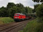 Die 232 571 mit einem Gterzug am 11.08.2012 unterwegs bei Rothenstadt.