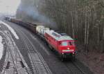 232 359-0 bei der Ausfahrt in Marktredwitz am 17.01.14 gen Cheb.