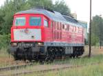 Die 232 904 von DB Schenker am 12.06.2014 auf Rangierfahrt in Grimmen-Schützenplatz.