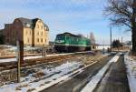 V 300 003 der SBW (232 684-1) zu sehen am 05.01.15 in Pöllwitz.