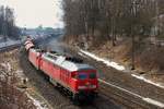 233 662-6 und 185 378-7 (51716) am 28.02.18 in Marktredwitz.