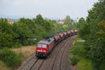 233 510 mit einem gemischten Güterzug bei Kirchenlaibach Richtung Nürnberg, 29.07.2019