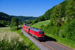 233 521 DB Cargo mit GA 44330 (Kadaň - Nürnberg Rbf) bei Vorra, 14.06.2021