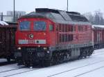 233 594 rollt am 20.02.2009 im Schneetreiben in Buchloe ein.