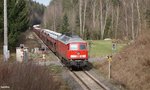 233 306 mit dem EZ45368 bei Elisenfels b. Arzberg auf dem weg ri. Marktredwitz. 28.03.16