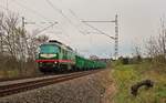 241 008-2 (SBW) zu sehen bei Plauen/V. am 27.04.17 mit einem Sandzug von Kayna nach Heilbronn.