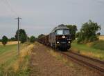 241 353 (EBS) fuhr am 29.07.22 mit einem Holzzug von Triptis nach Saalfeld/Saale.