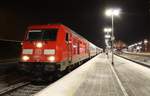 Am 04.01.19 stand 245 027 mit IC 2156 in Gera Hbf.