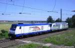 IGT 246 011-1 mit Werbung 175 Jahre Deutsche Eisenbahnen + Akiem / Bombardier 76 002 als Lokzug von Kassel nach Delitzsch, fotografiert in Halle (Saale) am 28.06.2011 --> IGT =